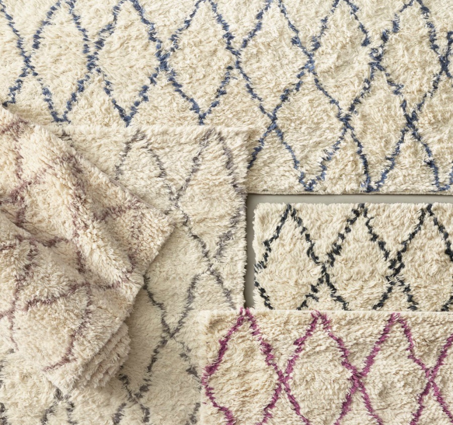 Shag rugs from RH Teen