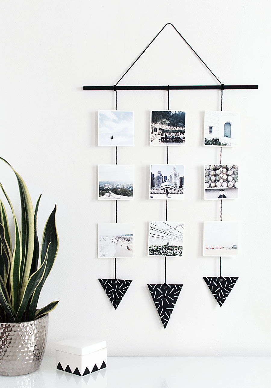 Photo wall hanging from Homey Oh My!