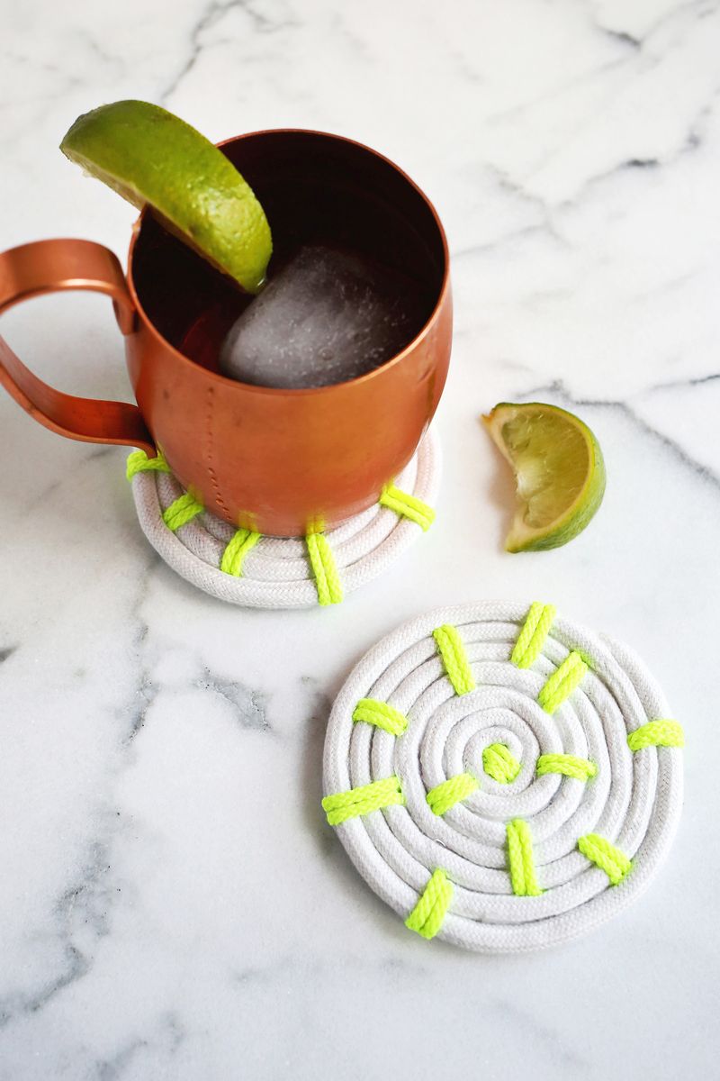 Rope coaster DIY from A Beautiful Mess
