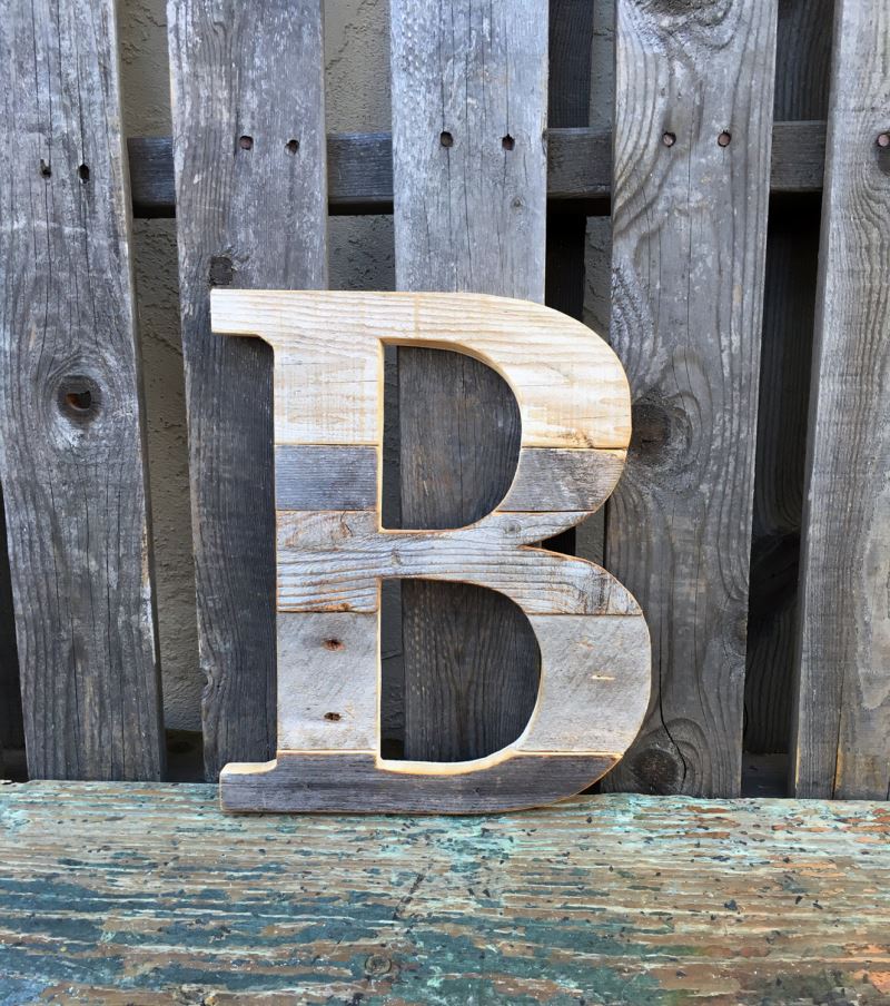 Custom wooden letter from Etsy shop Summer Design Shop