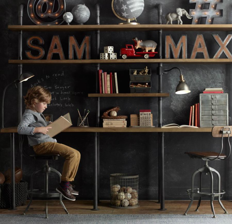 Metal trim letters from Restoration Hardware