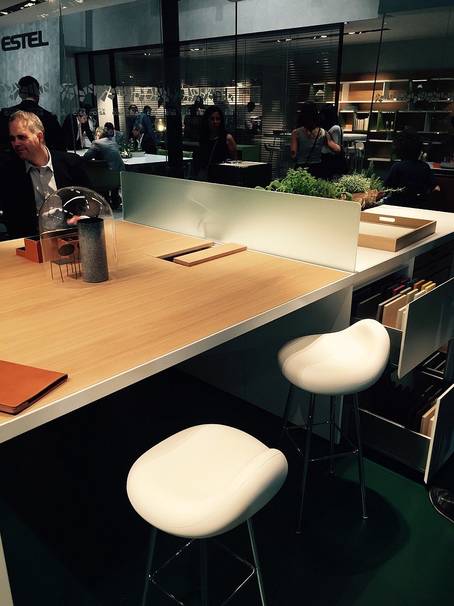Vivacious designs combine office and home needs at the Estel stand – EuroCucina 2016