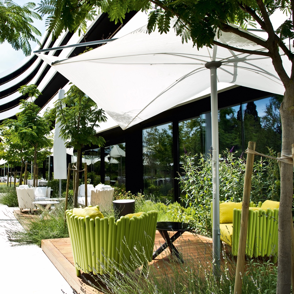 Canisse outdoor armchair from Italian heritage brand Serralunga.