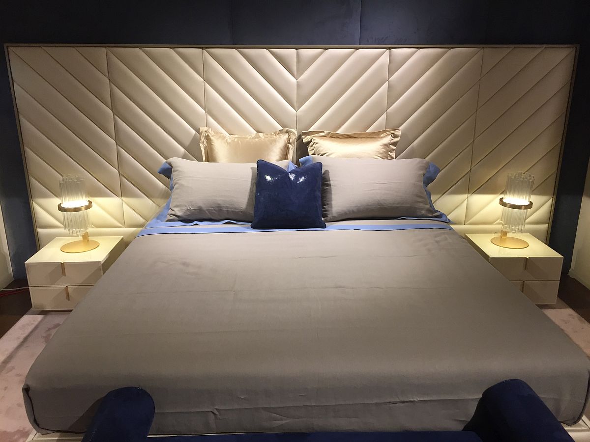 Headboard design brings chevron pattren to the fore – Salone del Mobile 2016