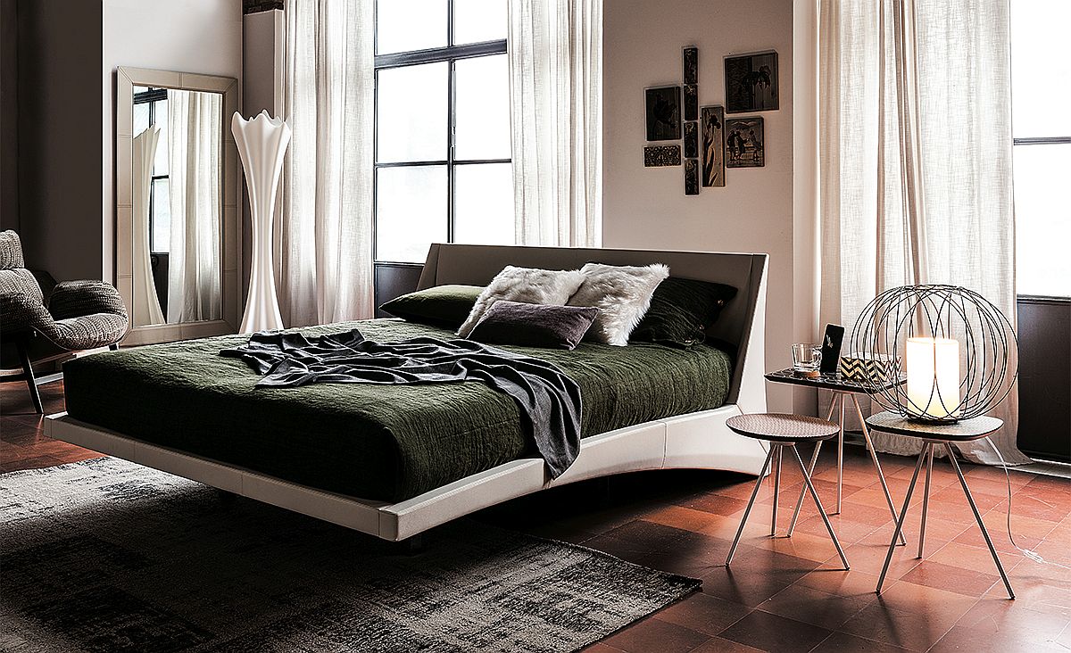 Sleek contemporary bed design from Andrea Lucatello for Cattelan Italia