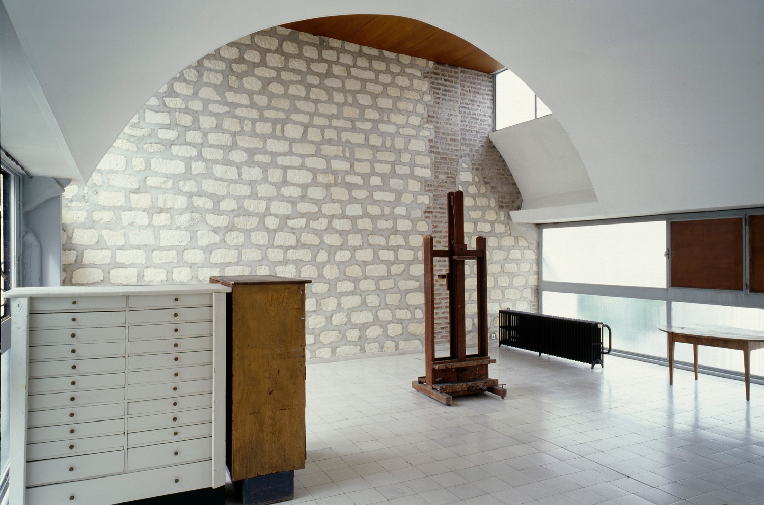 Le Corbusier's painting studio at Molitor. Photo by Oliver Martin-Gambier © FLC/ADAGP.