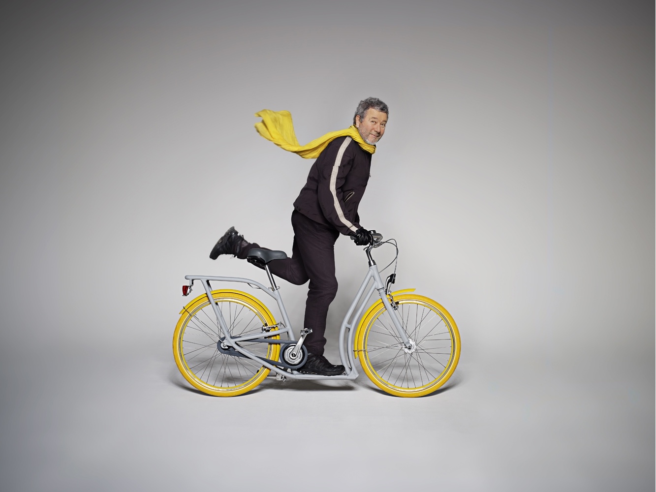 Pibal bicycle with Philippe Starck. Image courtesy of Starck.