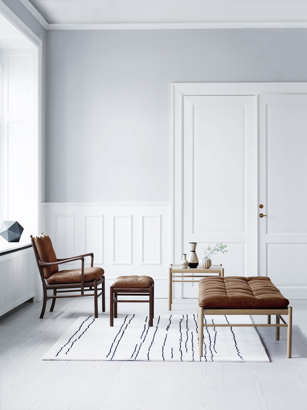 Woodlines rug designed by artist Naja Utzon Popov for Carl Hansen & Søn. Image courtesy of Carl Hansen & Søn.