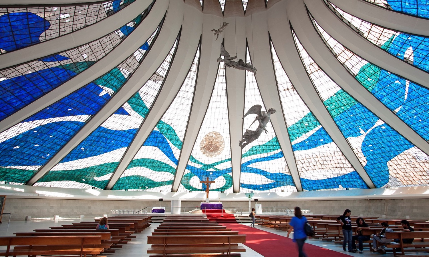 Catedral de Brasília interior. Photo © 2016 Guardian News and Media Limited.