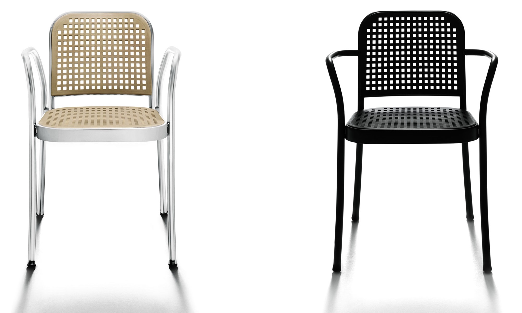 Silver chair by Vico Magistretti for De Padova.