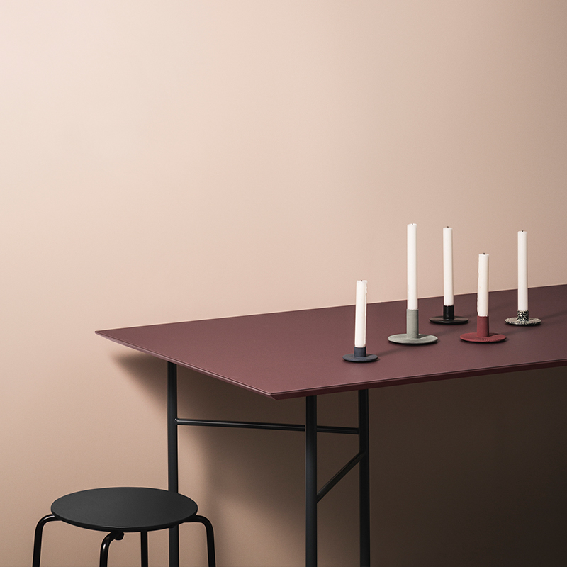 Wine-hued table from ferm LIVING