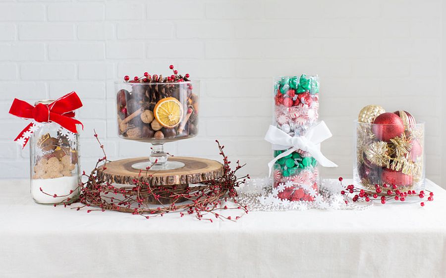 Easy DIY Christmas centerpiece idea from Good House Keeping