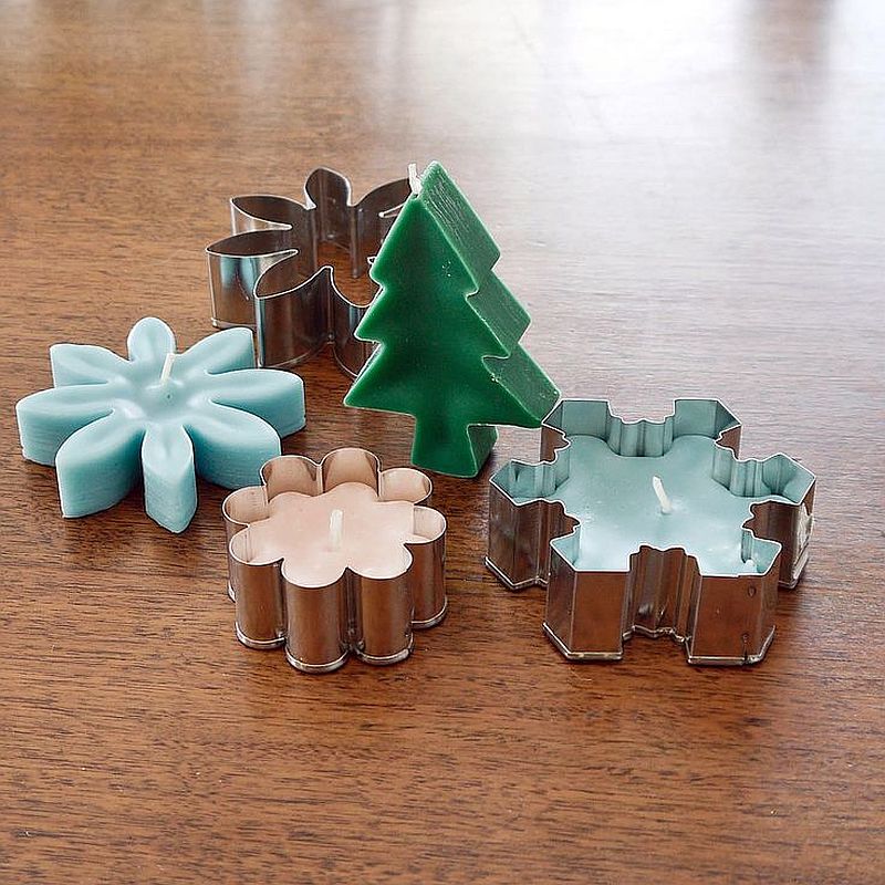 Super-easy Christmas-shaped candles from Pop Sugar
