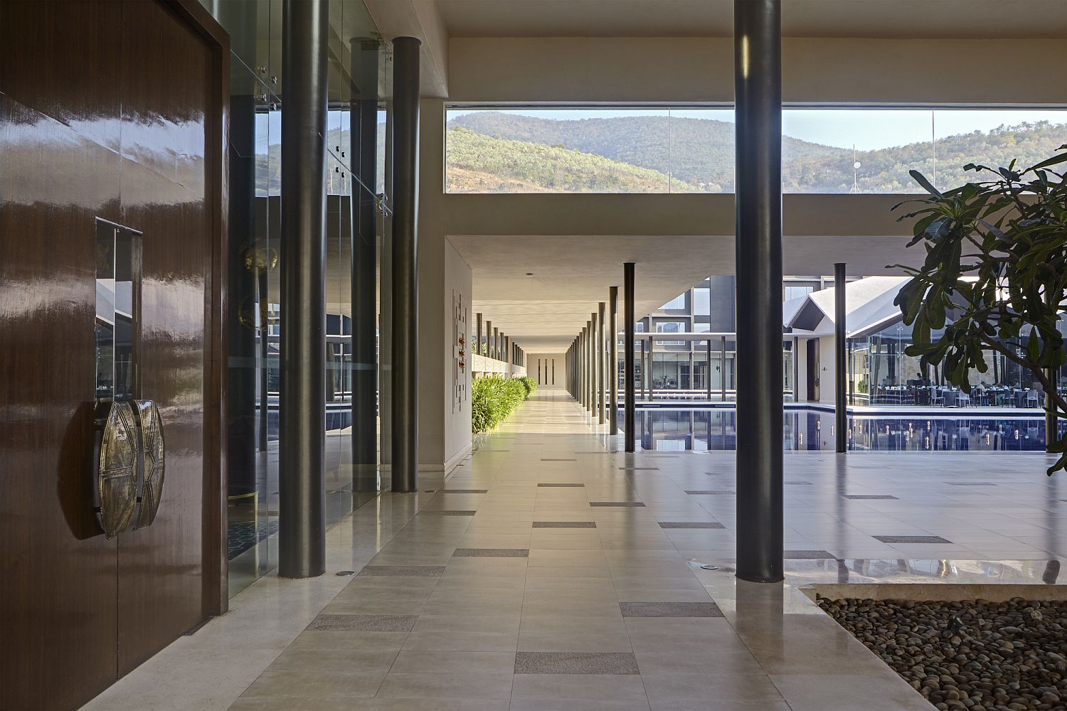 Lavish hotel in Tirupati with a central courtyard, pool, waterbody and spa