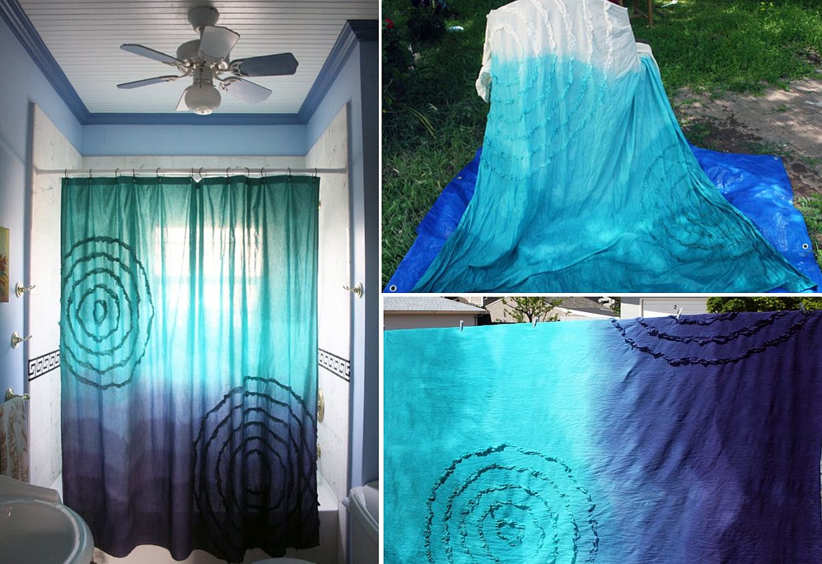 Dip Dyed Ombre Shower Curtain