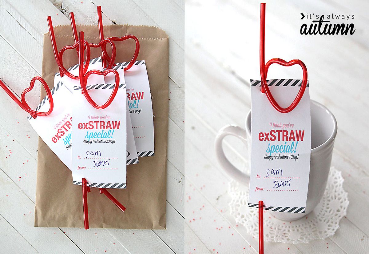 You’re exSTRAW Special DIY Valentine’s Day Card