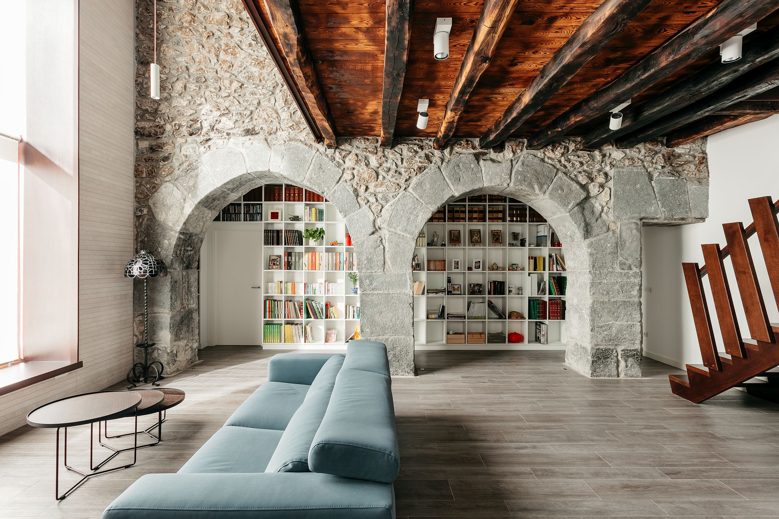 Modern refurbishment leaves the historic walls untouched