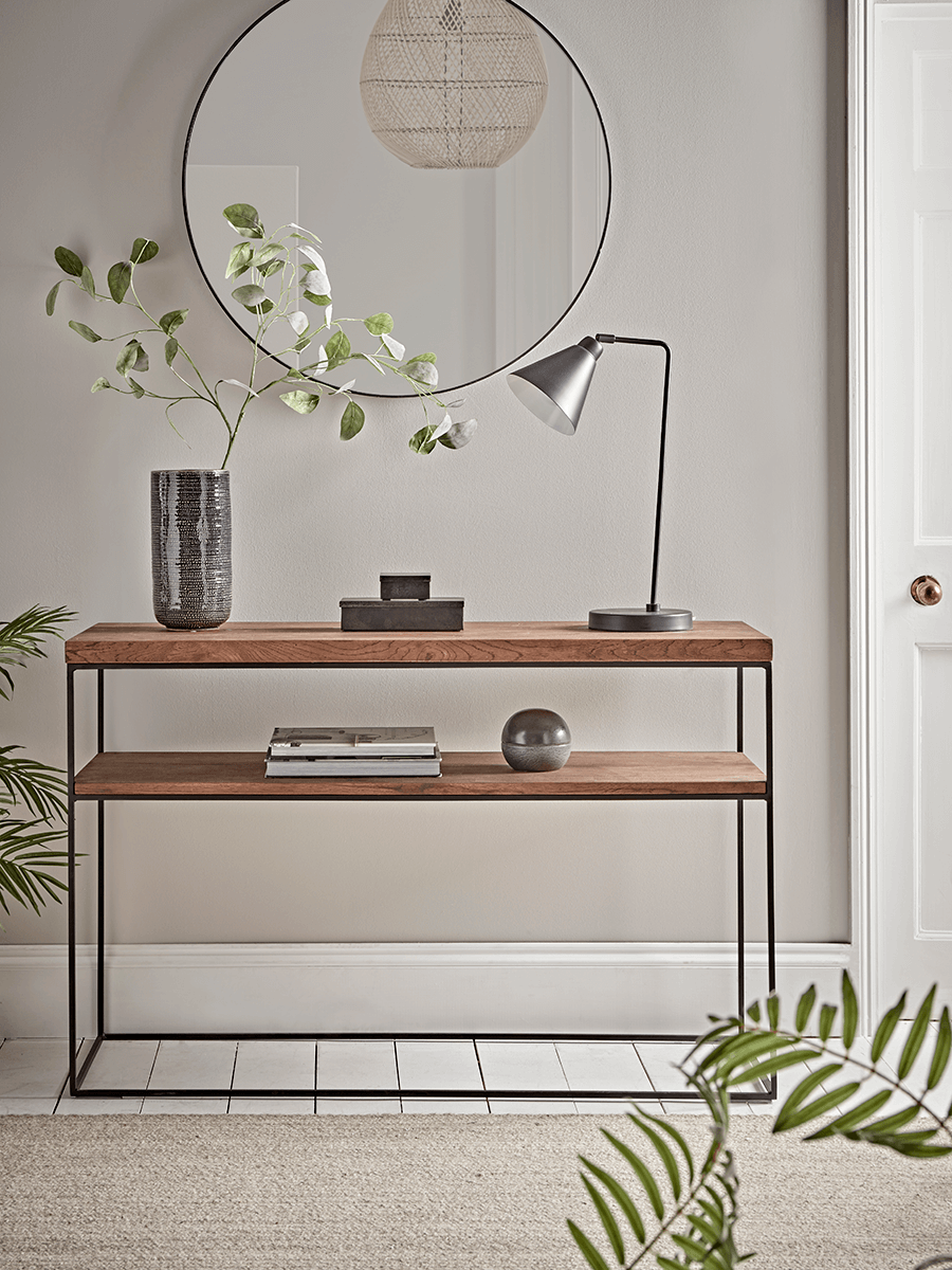 Modern wood and metal coffee table from Cox & Cox