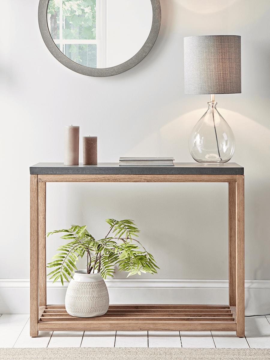 Two-level modern console table