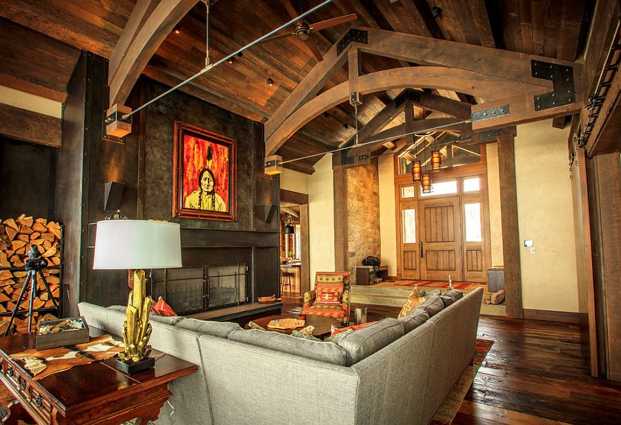 Brilliant painting in the living room is a showstopper