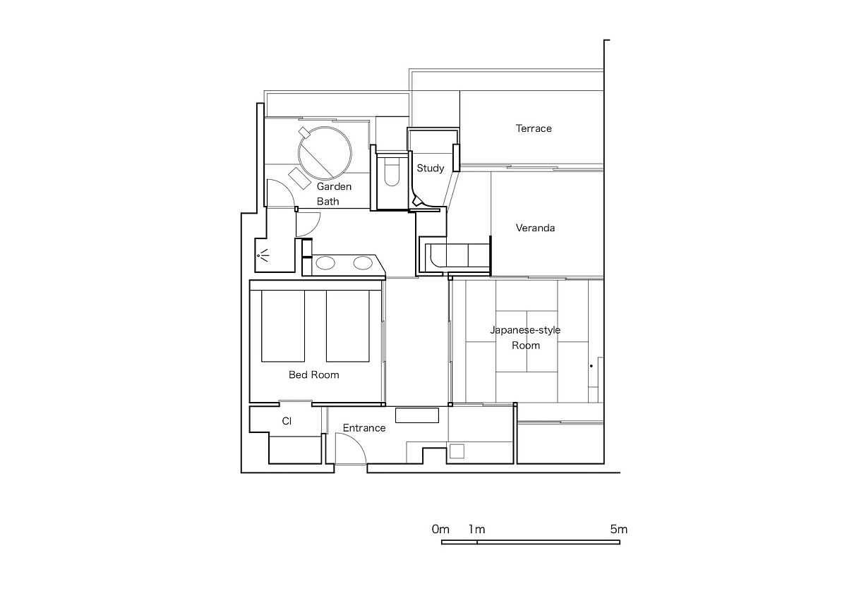 Design plan of the Beniya Mukayu Byakuroku in Japan