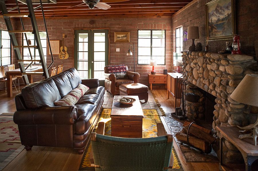 Making most of the limited space in the small rustic living room