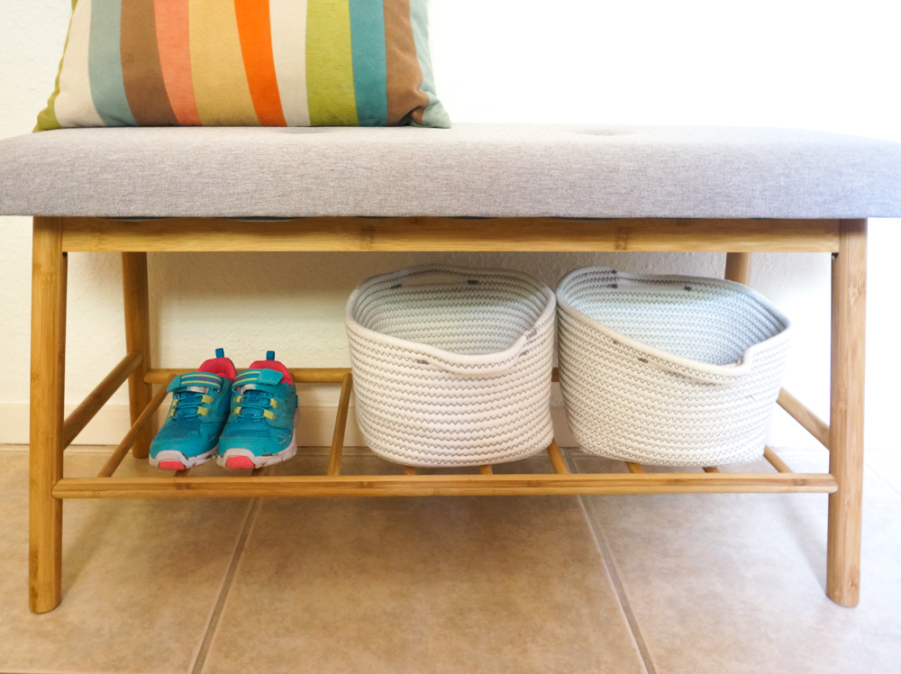 Utilize available space under the bench