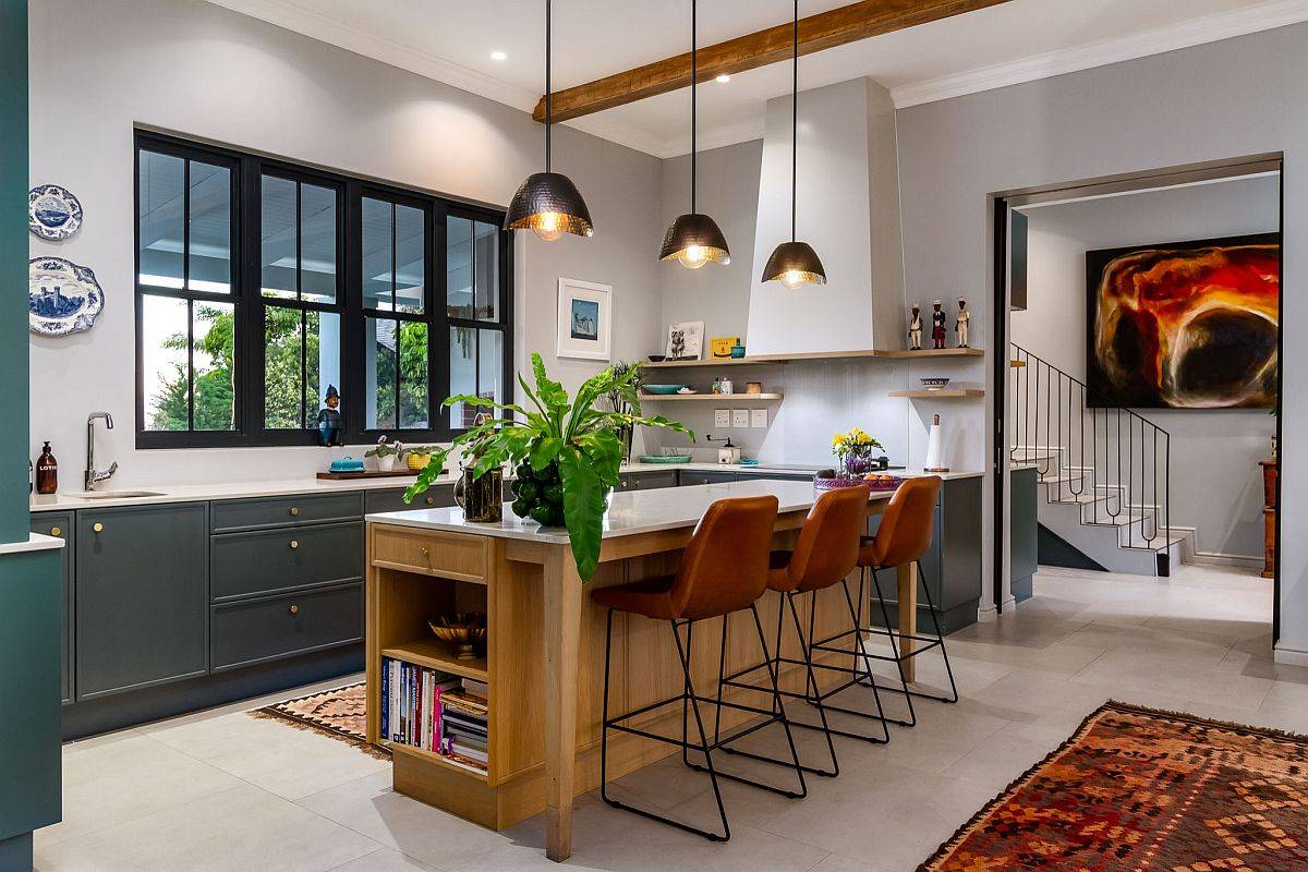 Doing away with upper cabinets in the kitchen gives it a more spacious visual 85114 - Comment réduire les armoires supérieures de la cuisine